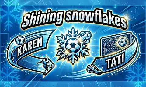 Shining snowflakes Soccer AI image template