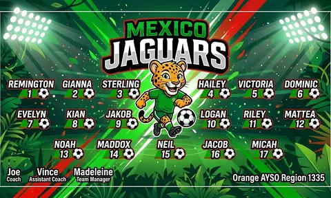 Mexico Jaguars Soccer AI image template