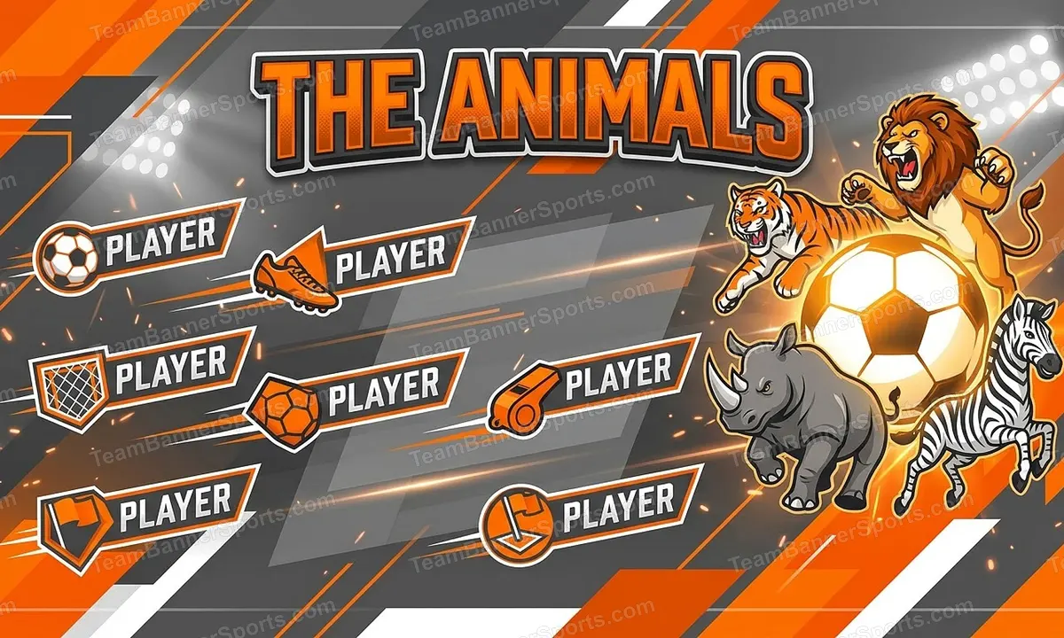 The Animals soccer team banner created with AI