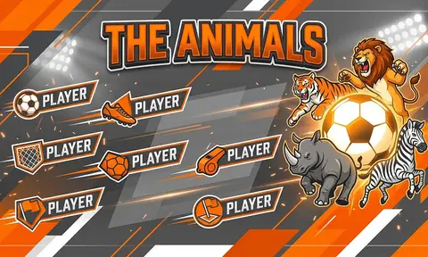 The Animals Soccer AI image template