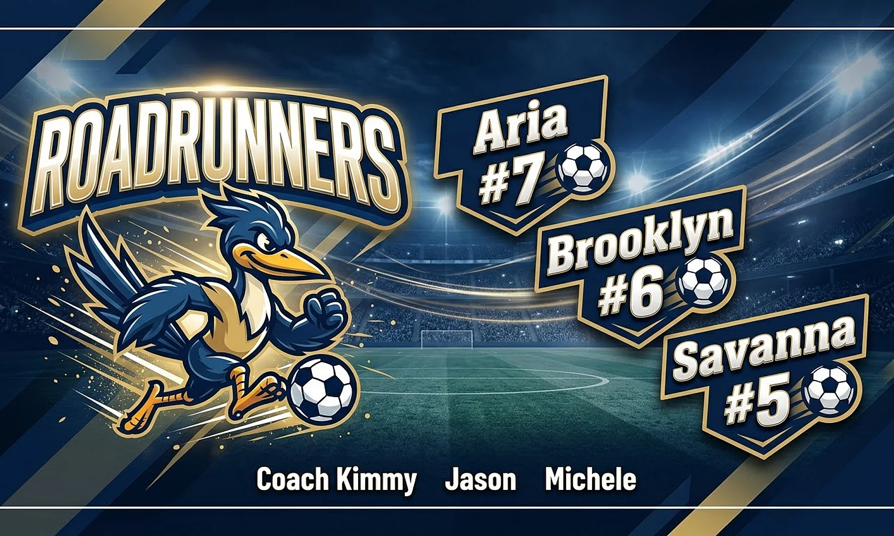 Roadrunners Soccer AI image template