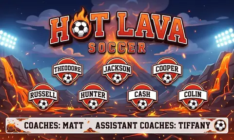 Hot Lava Soccer AI image template