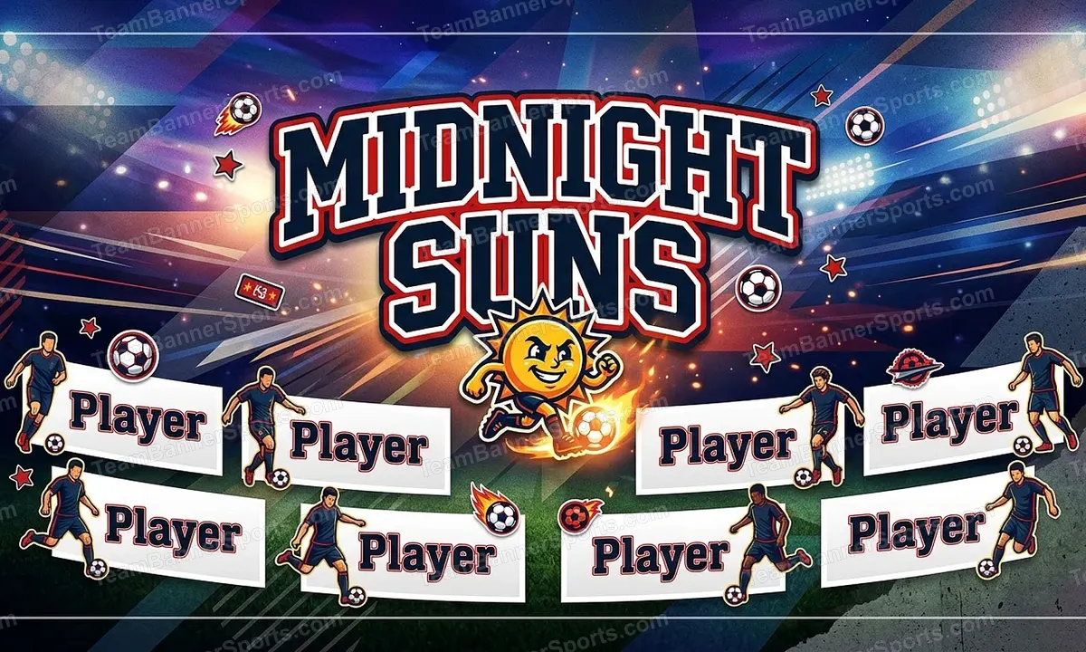 Midnight Suns soccer team banner created with AI