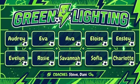 Green Lighting Soccer AI image template