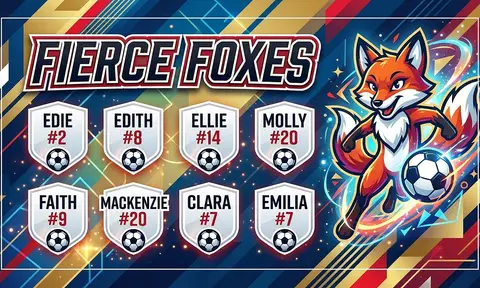 Fierce Foxes Soccer AI image template