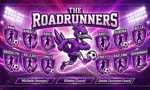 The Roadrunners Soccer AI image template