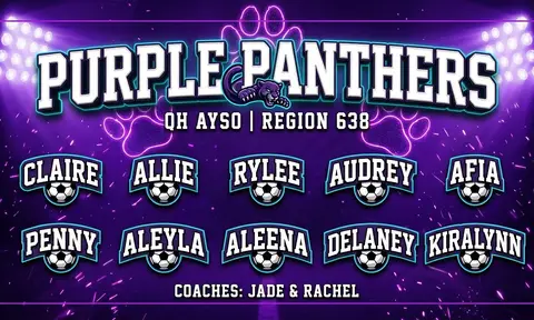 Purple Panthers Soccer AI image template