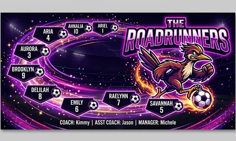 The Roadrunners Soccer AI image template