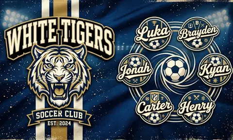 White Tigers Soccer AI image template