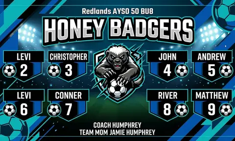 Honey Badgers Soccer AI image template