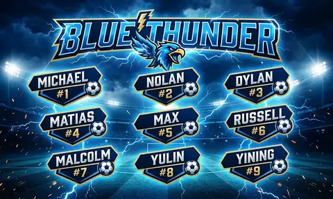 Blue Thunder Soccer AI image template