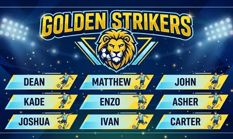 Golden Strikers Soccer AI image template