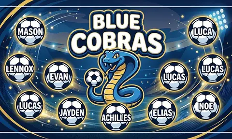 Blue Cobras Soccer AI image template
