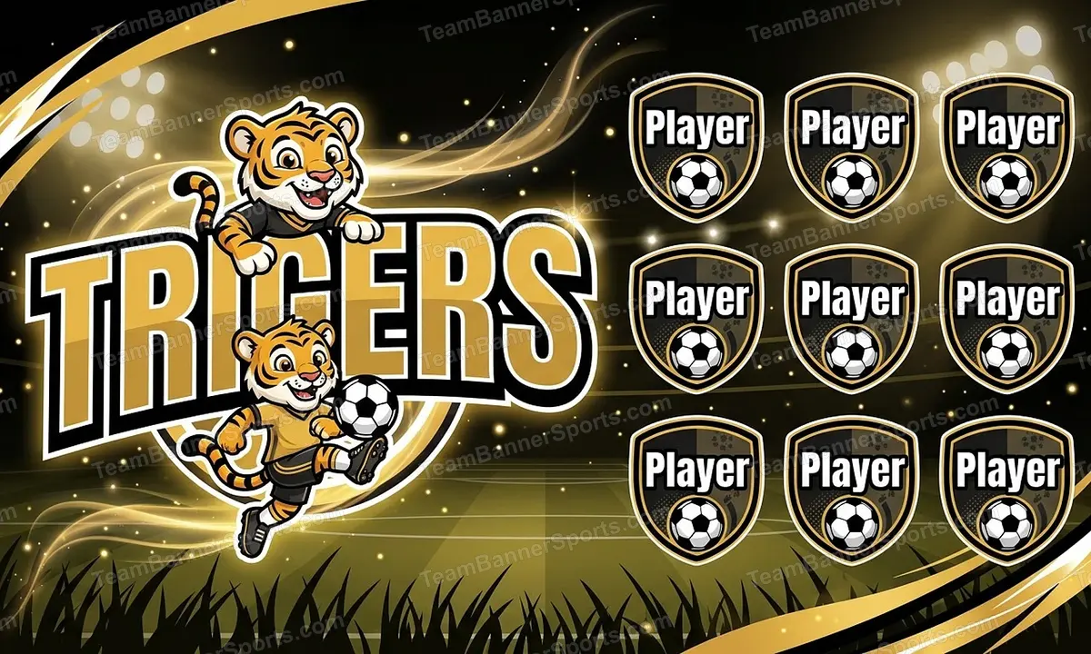 Trigers soccer team banner created with AI