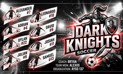 Dark knights Soccer AI image template