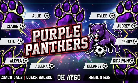 Purple Panthers Soccer AI image template
