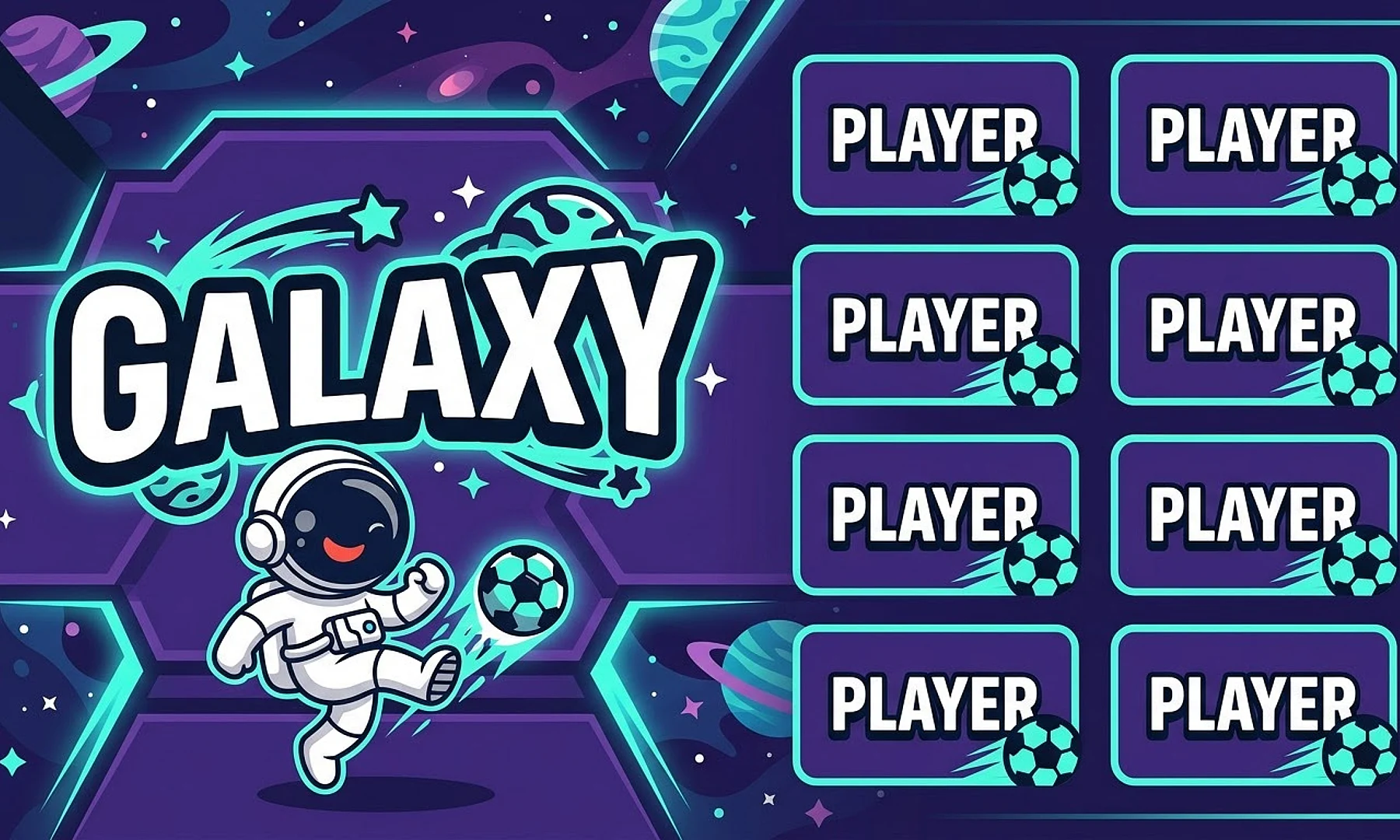 Galaxy soccer team banner created with AI