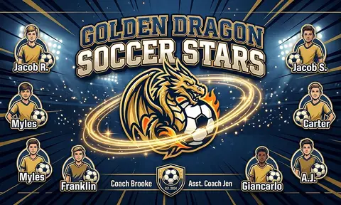 Golden Dragon Soccer Stars Soccer AI image template