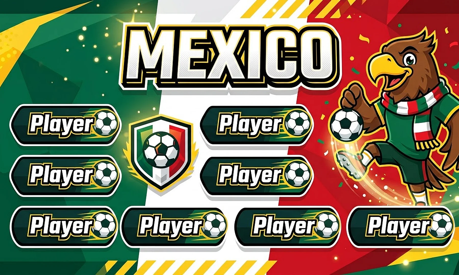 Mexico soccer team banner created with AI
