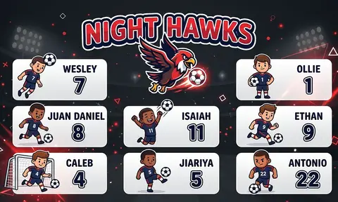 Night Hawks Soccer AI image template