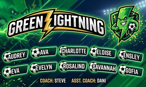 Green Lighting Soccer AI image template