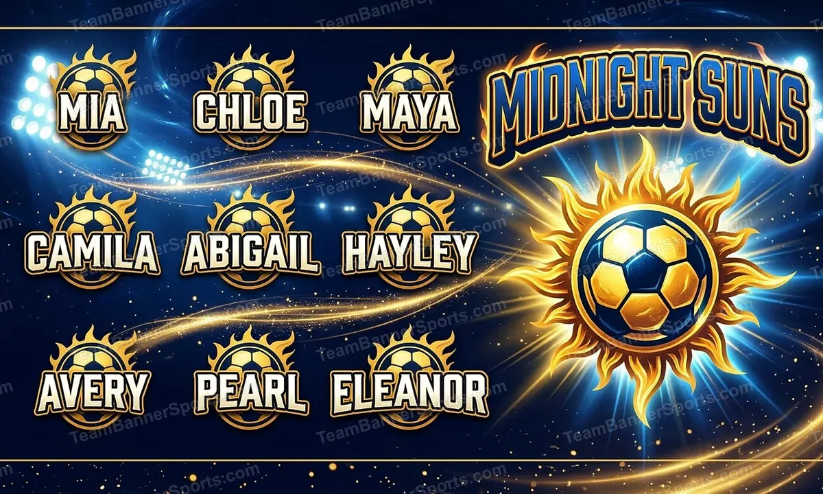 Midnight Suns soccer team banner created with AI