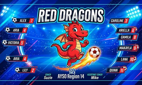 Red Dragons Soccer AI image template