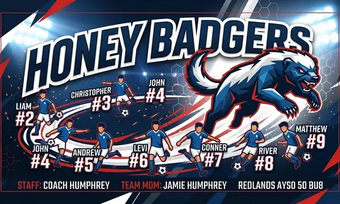 Honey Badgers Soccer AI image template