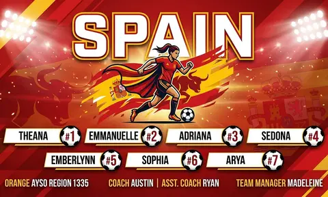 Spain Soccer AI image template