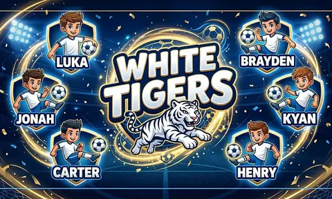 White Tigers Soccer AI image template