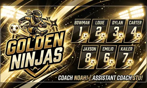 Golden Ninjas Soccer AI image template