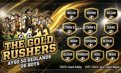 The Gold Rushers Soccer AI image template
