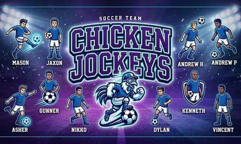 Chicken Jockeys Soccer AI image template