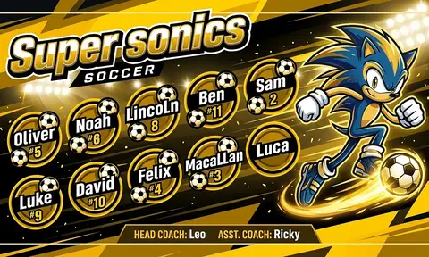 Super sonics Soccer AI image template