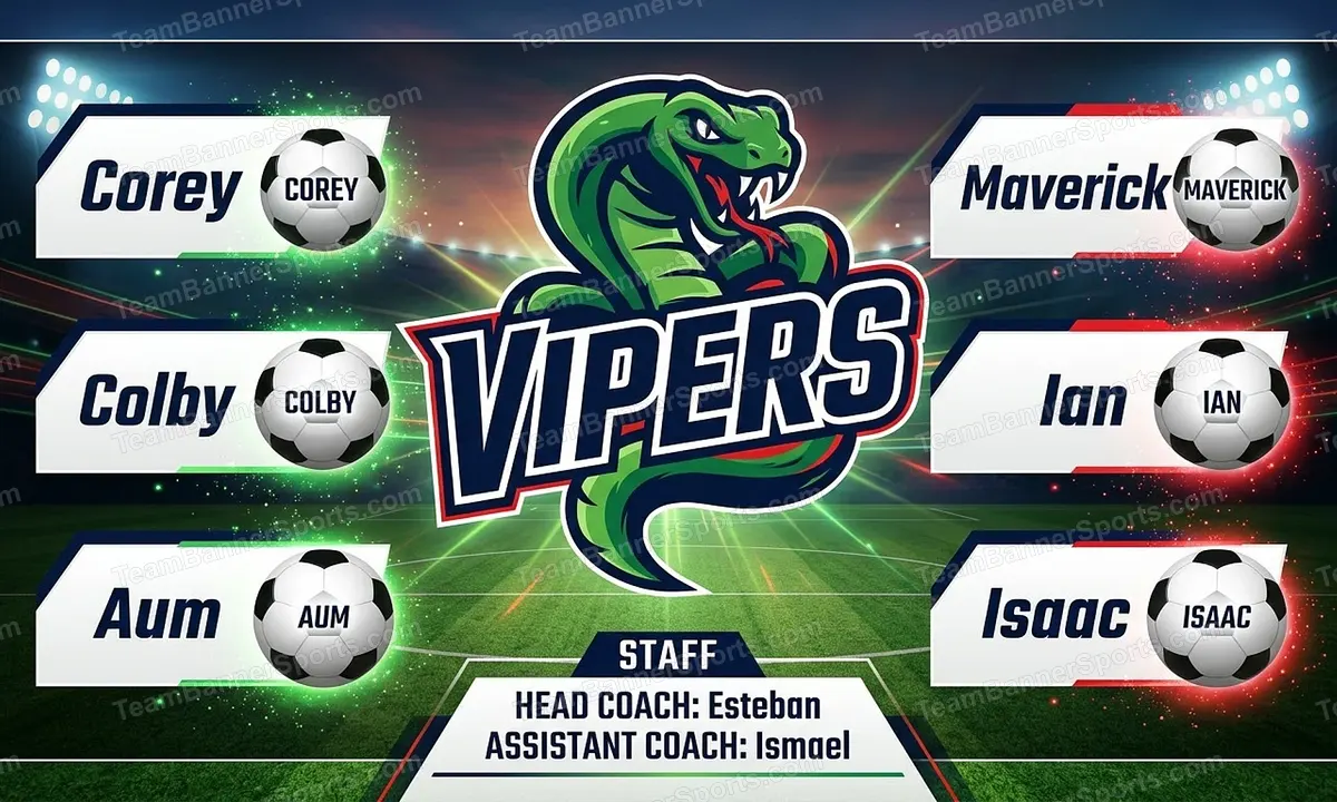 Vipers soccer team banner created with AI