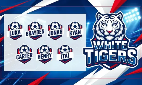 White Tigers Soccer AI image template