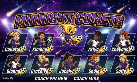 Midnight Comets Soccer AI image template