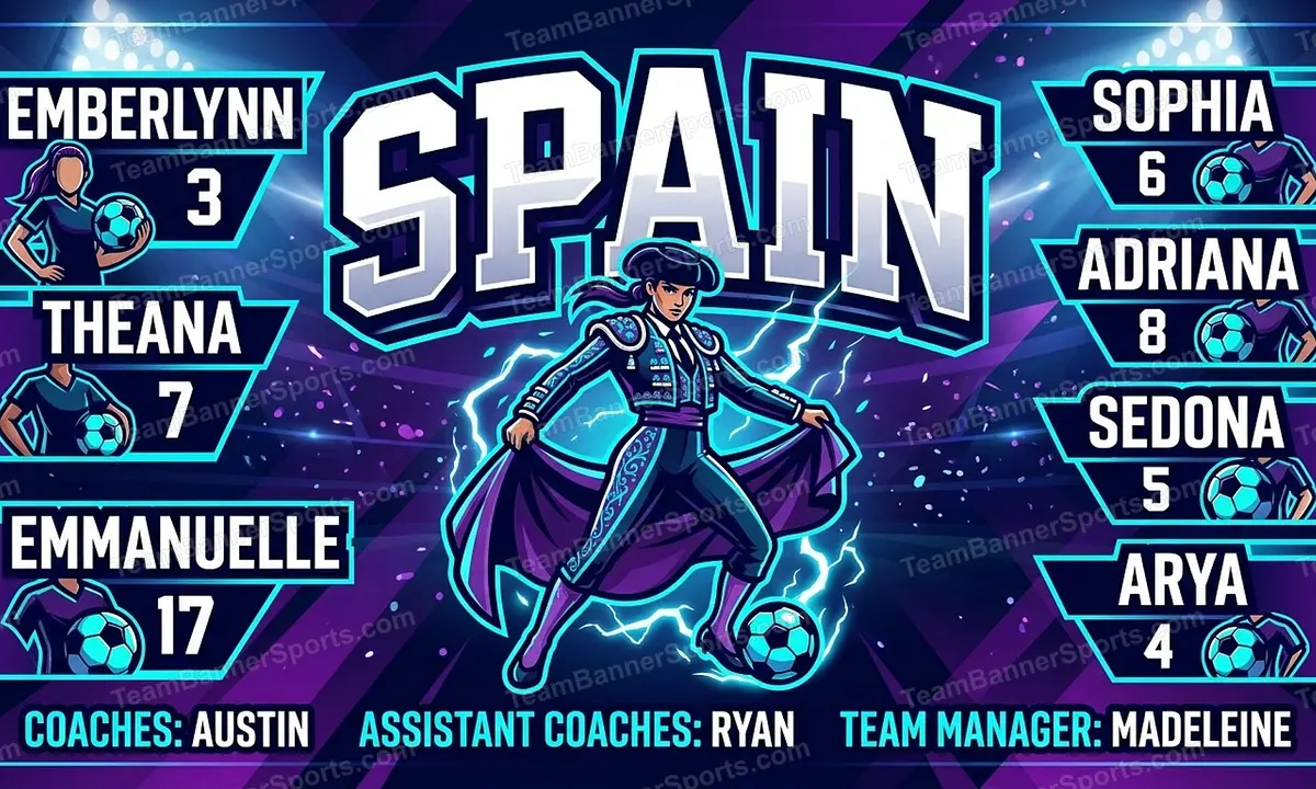 Spain soccer team banner created with AI