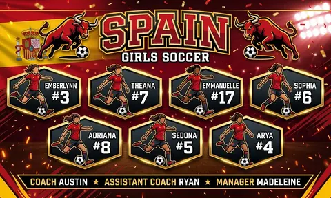 Spain Soccer AI image template