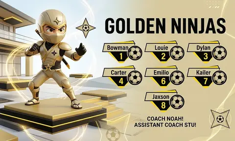Golden Ninjas Soccer AI image template