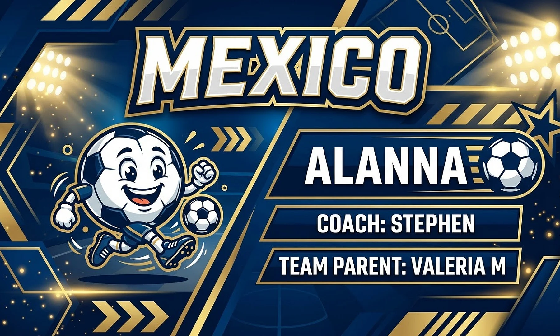 Mexico soccer team banner created with AI