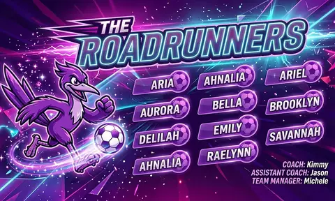 The Roadrunners Soccer AI image template