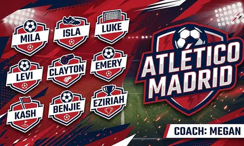 Atlético Madrid Soccer AI image template