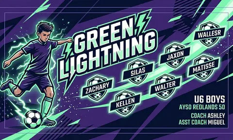 Green Lightning Soccer AI image template