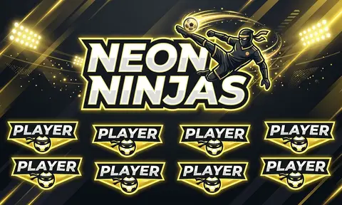 Neon Ninjas Soccer AI image template