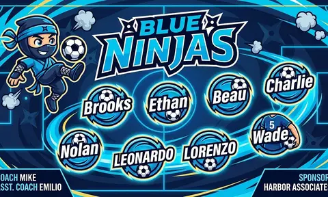 Blue Ninjas Soccer AI image template