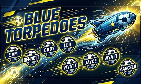 Blue Torpedoes Soccer AI image template