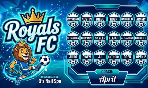 Royals FC Soccer AI image template