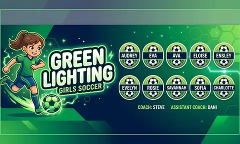 Green Lighting Soccer AI image template