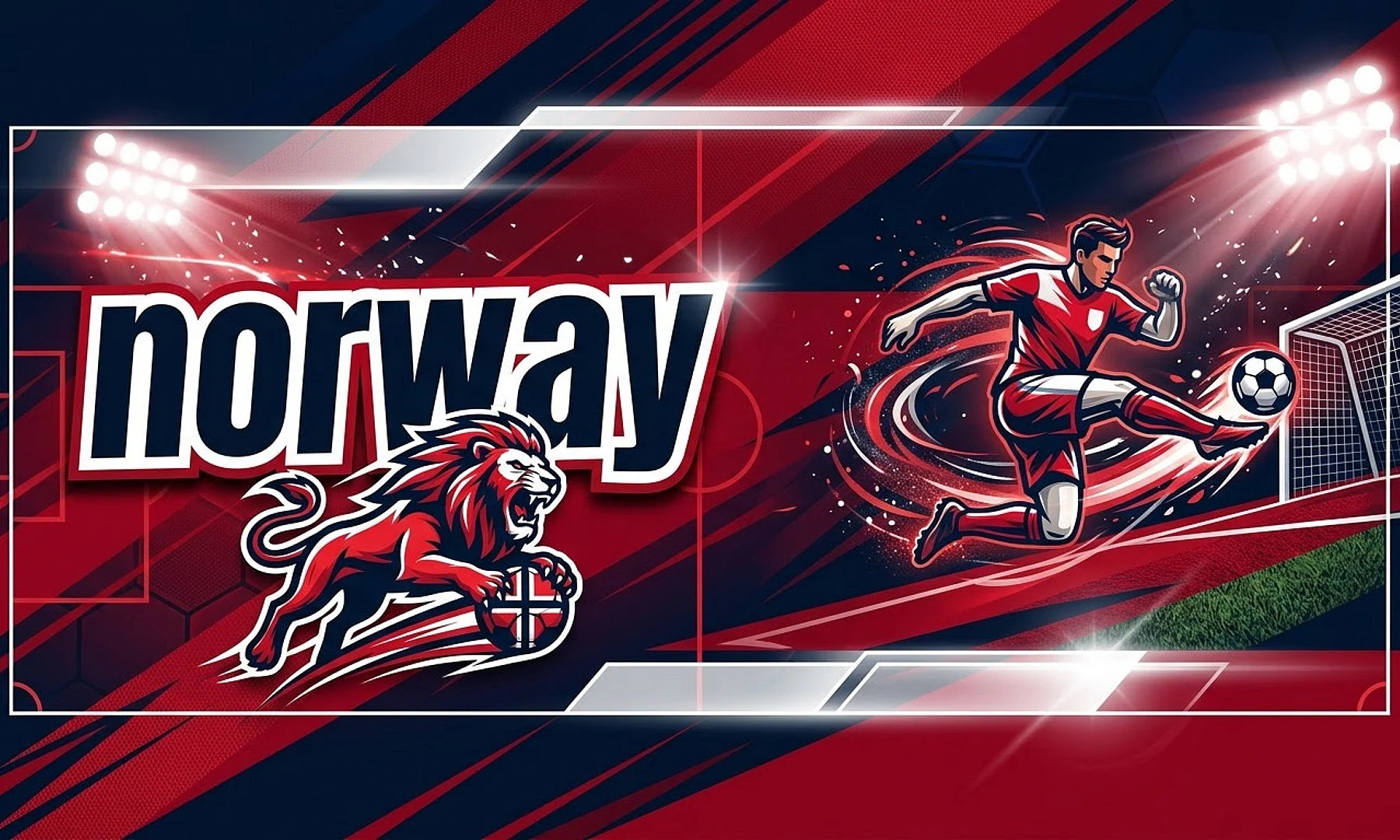 norway soccer team banner created with AI